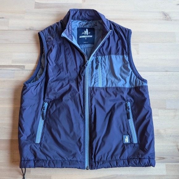 johnnie-O Prep Performance Kids Vest Youth Size 12 Navy/Blue Lightweight Zip